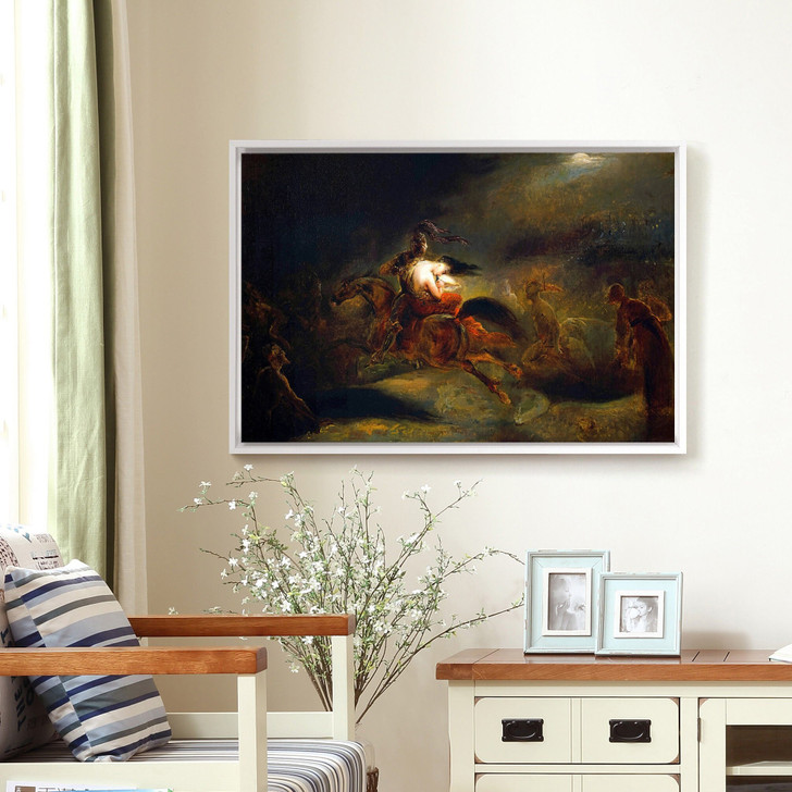 Ary Scheffer,The Ballad of Lenore, The Dead Travel Fast,large wall art,framed wall art,canvas wall art,M1024