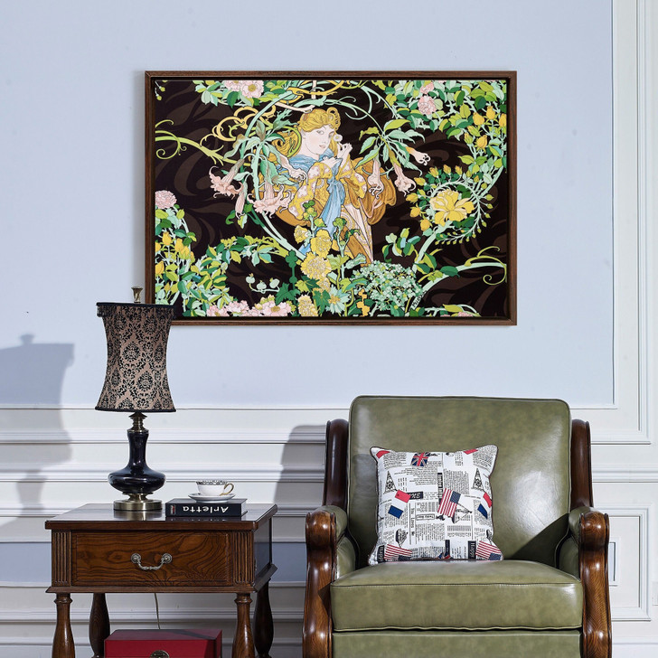 Alphonse Mucha,Woman with Flowers,large wall art,framed wall art,canvas wall art,M974