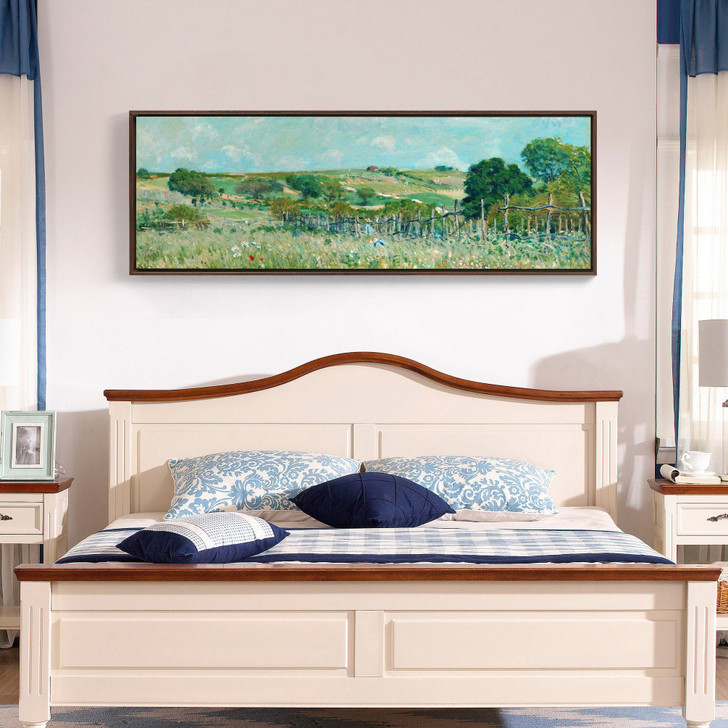 Alfred Sisley,Meadow,Green Meadow Idyllic Landscape,Canvas Print,Canvas Art, Canvas Wall Art,Extra Large Canvas Art,Large Canvas Wall Art P5