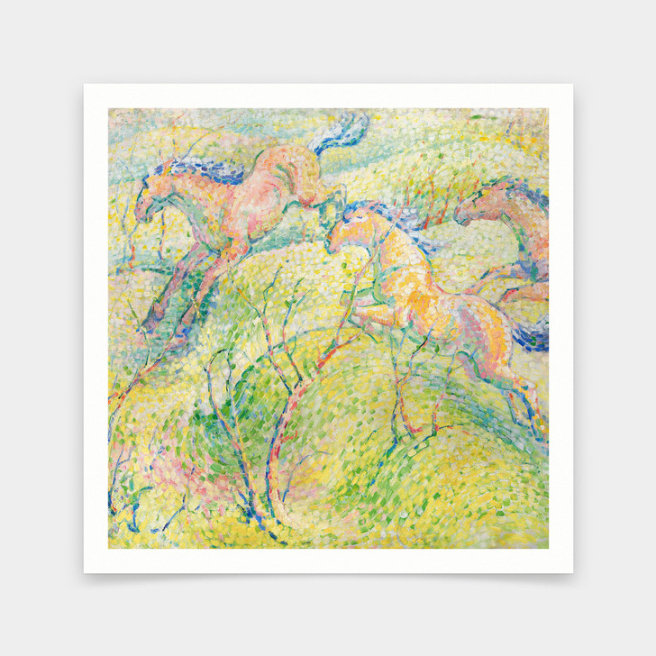 Franz Marc,Jumping Horses,art prints,Vintage art,canvas wall art,famous art prints,V7065