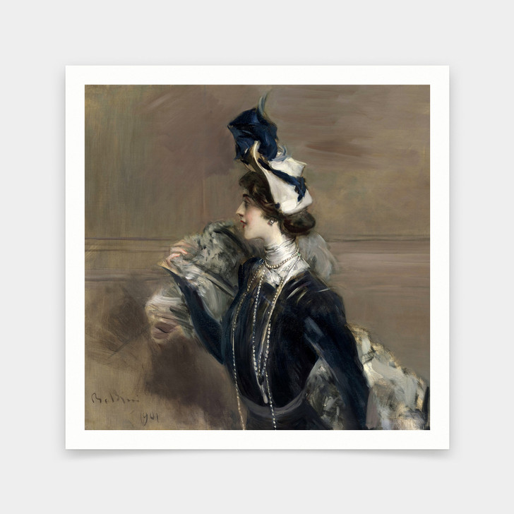 Giovanni Boldini,Portrait of Lina Cavalieri, 1901,art prints,Vintage art,canvas wall art,famous art prints,V7092