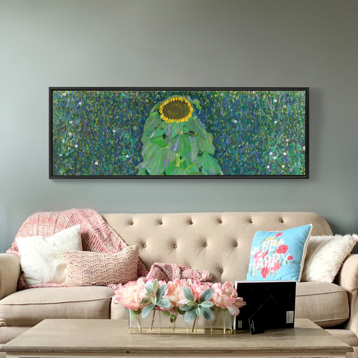 Gustav Klimt,Sunflower-2,Narrow Horizontal Wall Art ,large wall art,framed wall art,canvas wall art,M86