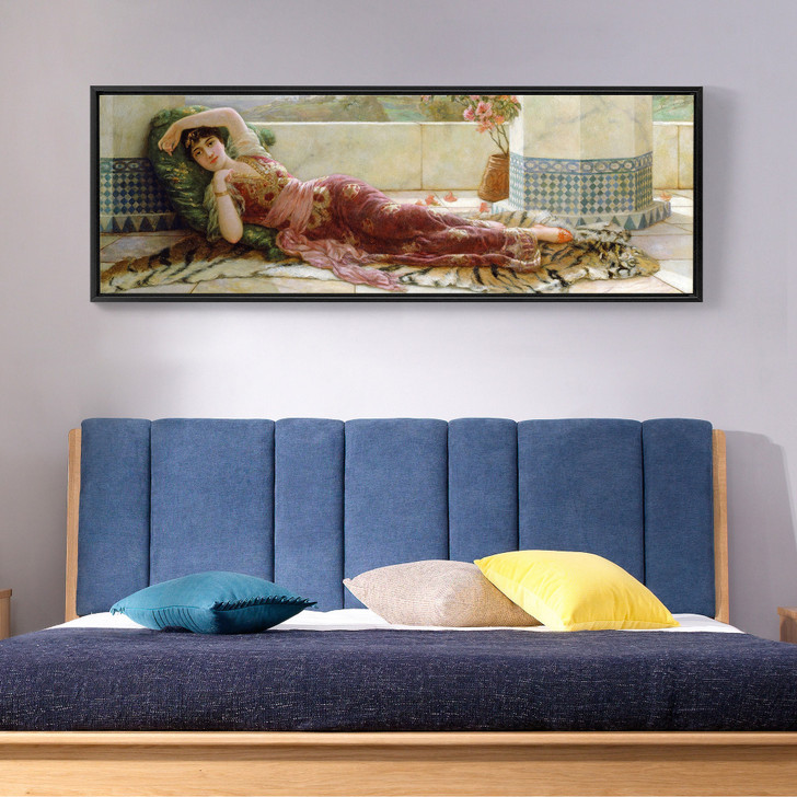 Emile Eismann Semenowski,Classical Reclining Girl ,Narrow Horizontal Wall Art ,large wall art,framed wall art,canvas wall art,M58