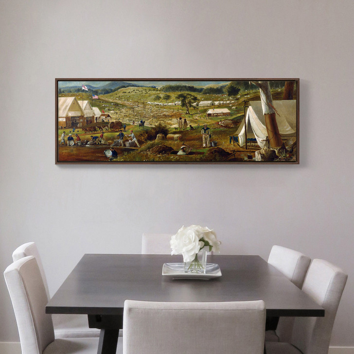 Edward Roper,Gold Diggings, Ararat,Narrow Horizontal Wall Art ,large wall art,framed wall art,canvas wall art,M49