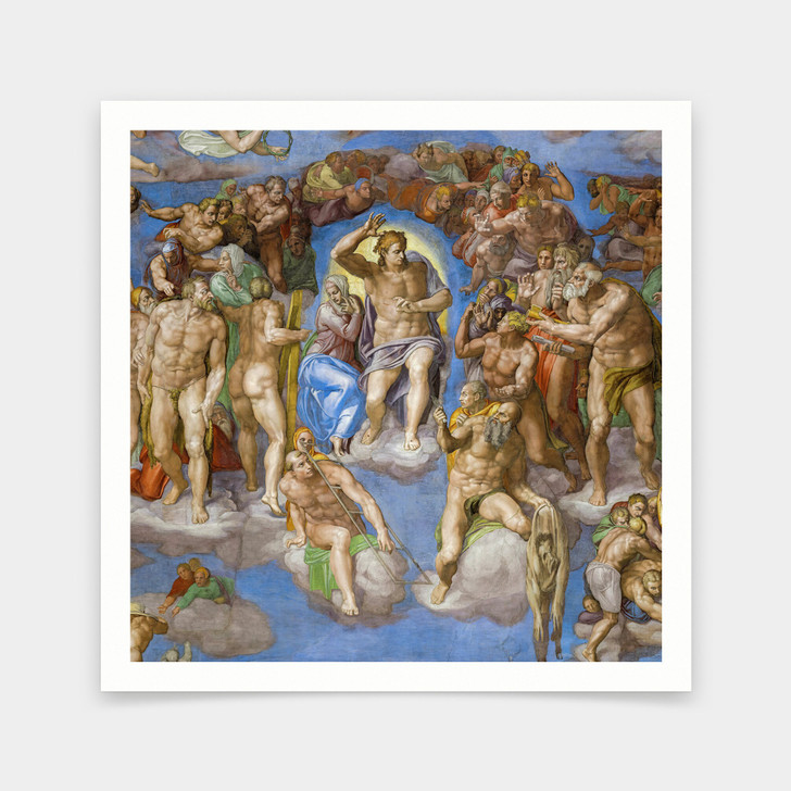 Michelangelo,The Last Judgment, Sistine Chapel,art prints,Vintage art,canvas wall art,famous art prints,V7201