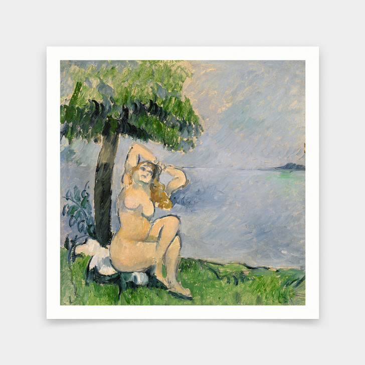 Paul Cezanne,Bather at the Seashore,art prints,Vintage art,canvas wall art,famous art prints,V7215