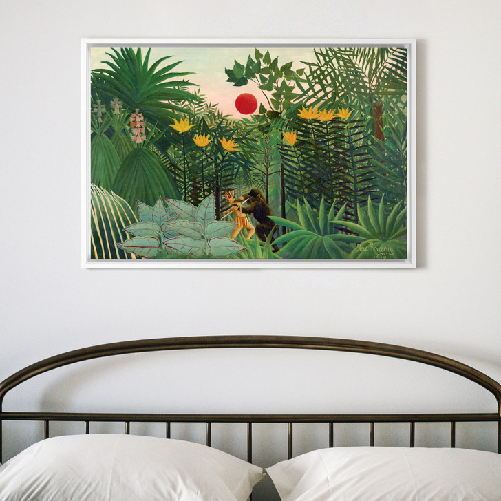 Henri Rousseau,Tropical Landscape American Indian Struggling With A Gorilla,Canvas Print,Canvas Art,Canvas Wall Art,Large Wall Art,P1739