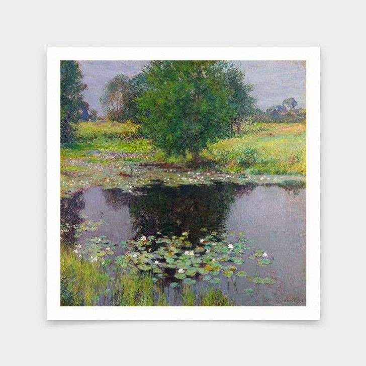 Willard LeRoy Metcalf,Pond Lilies,art prints,Vintage art,canvas wall art,famous art prints,V7294