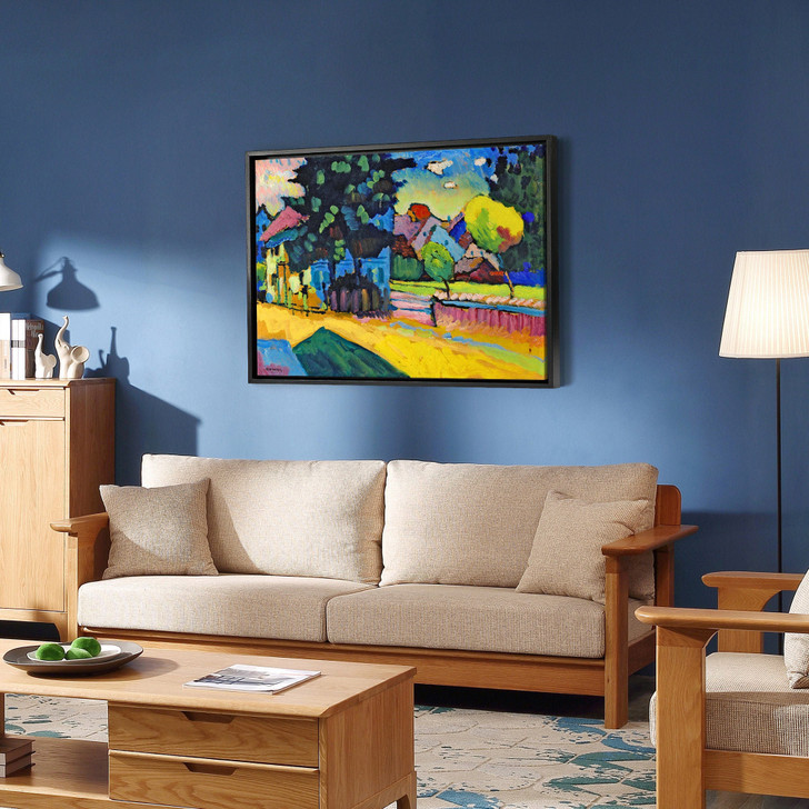Wassily Kandinsky,View Of Murnau,Farmhouse Scenery,Canvas Print,Canvas Art,Canvas Wall Art,Large Wall Art,Framed Wall Art,P1495