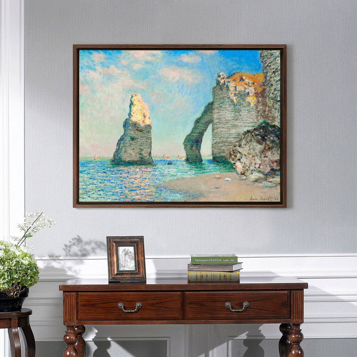 Claude Monet,The Cliffs At Étretat,Bay Scenery,Coastal Scenery,Canvas Print,Canvas Art,Canvas Wall Art,Large Wall Art,Framed Wall Art,P899