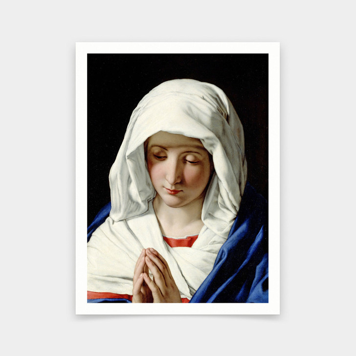 Giovanni Battista Salvi Sassoferrato,The Virgin praying,art prints,Vintage art,canvas wall art,famous art prints,V5854