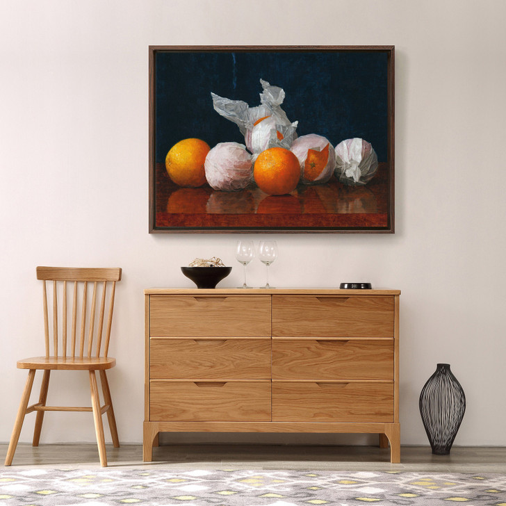 William J. Mccloskey,Wrapped Oranges,Oranges Still Life,Canvas Print,Canvas Art,Canvas Wall Art,Large Wall Art,Framed Wall Art,P1505