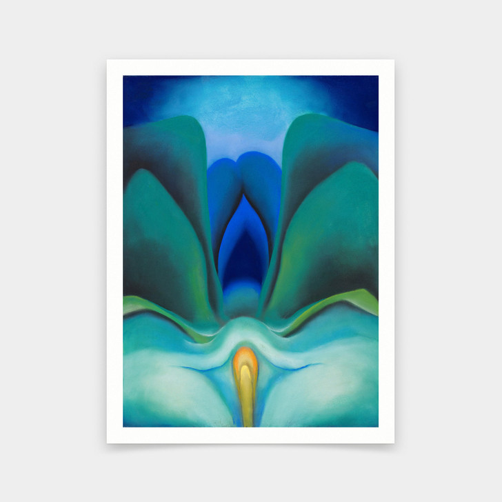 Georgia O'Keeffe,Blue Flower,Blue abstract art,1918,art prints,Vintage art,canvas wall art,famous art prints,V5816