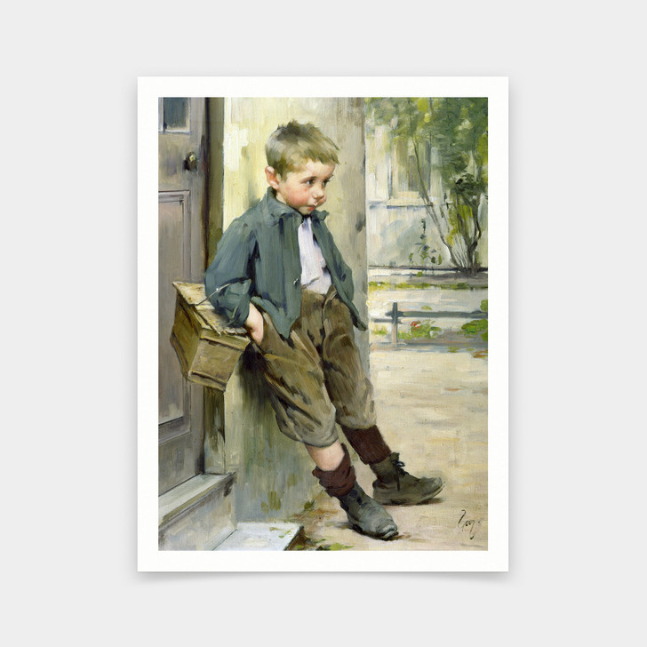 Henri Jules Jean Geoffroy,Out of the Game,art prints,Vintage art,canvas wall art,famous art prints,V5963