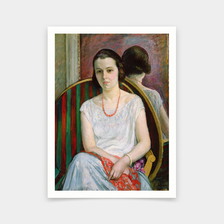 Henri Lebasque,Portrait of a Woman,art prints,Vintage art,canvas wall art,famous art prints,V5971