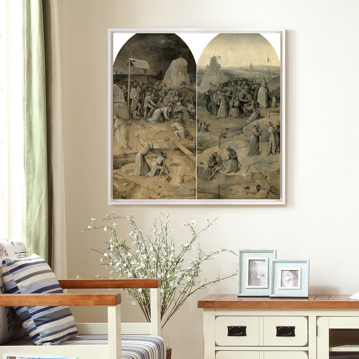 Hieronymus Bosch,The Temptation of SaintAnthony,exterior,large wall art,framed wall art,canvas wall art,large canvas,M7141