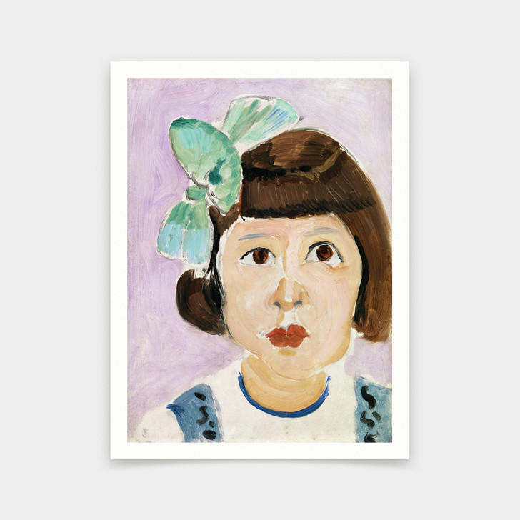 Henri Matisse,Head of a Young Girl,1917,art prints,Vintage art,canvas wall art,famous art prints,V5982