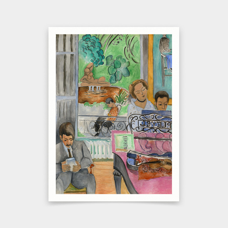 Henri Matisse,The Music Lesson,1917,art prints,Vintage art,canvas wall art,famous art prints,V5987