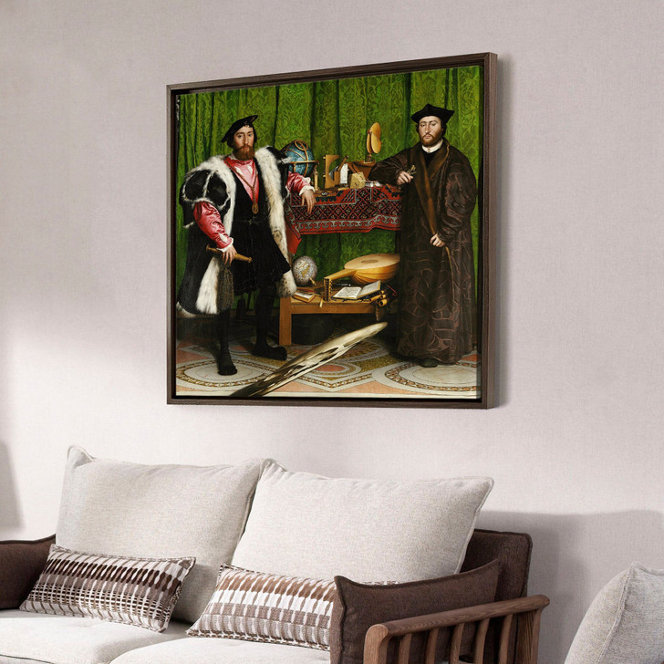 Hans Holbein the Younger,The Ambassadors,large wall art,framed wall art,canvas wall art,large canvas,M7121