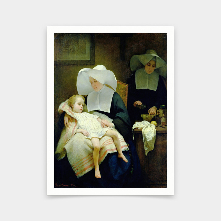 Henriette Browne,The Sisters of Mercy,art prints,Vintage art,canvas wall art,famous art prints,V5996
