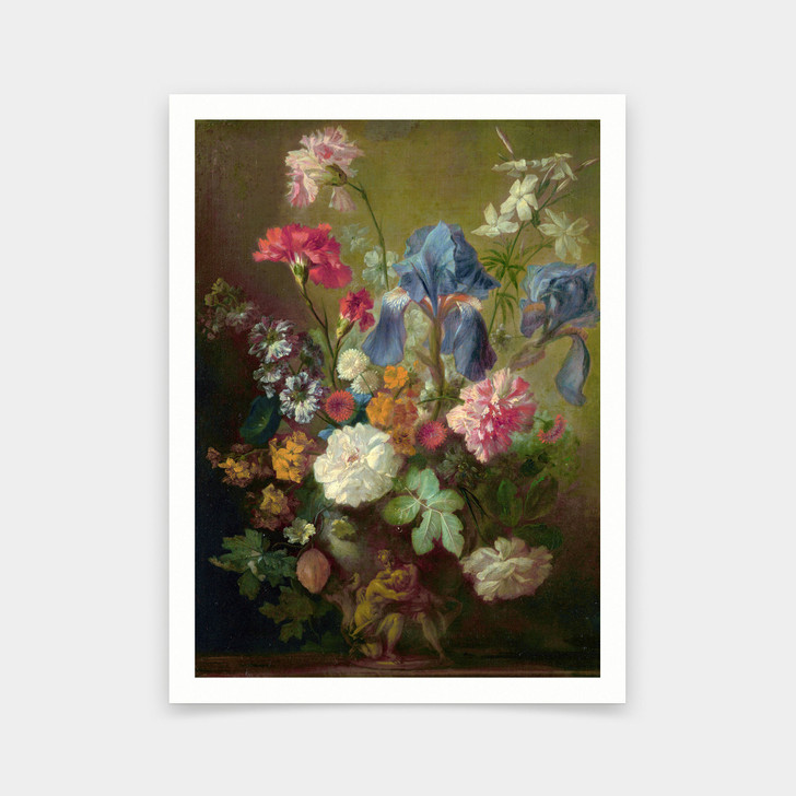 Follower of Jan van Huysum,The Vase of Flowers,art prints,Vintage art,canvas wall art,famous art prints,V5688