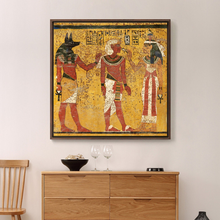 Egyptian art,Tutankhamun tomb murals,egyptian frescoes,large wall art,framed wall art,canvas wall art,large canvas,M7040