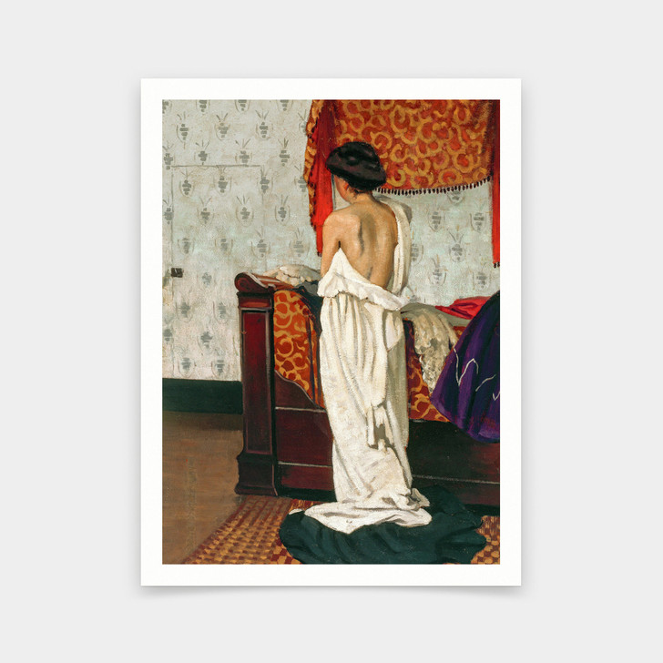 Felix Vallotton,Interior, Nude Seen from Behind, 1902,art prints,Vintage art,canvas wall art,famous art prints,V5676