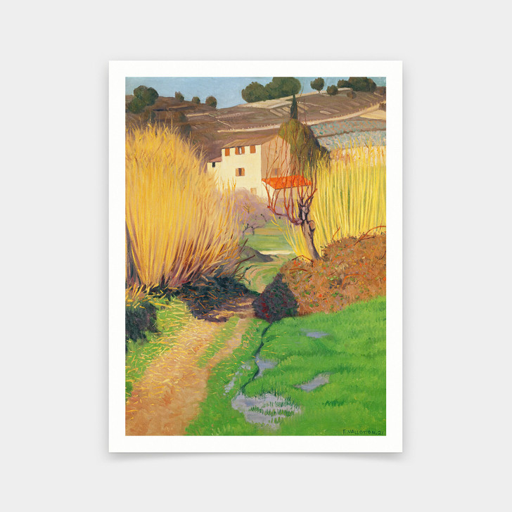 Felix Edouard Vallotton,Landscape at Lagnes,art prints,Vintage art,canvas wall art,famous art prints,V5671