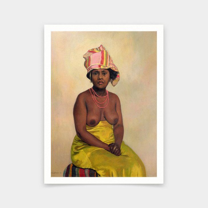 Felix Edouard Vallotton,African Woman,art prints,Vintage art,canvas wall art,famous art prints,V5670