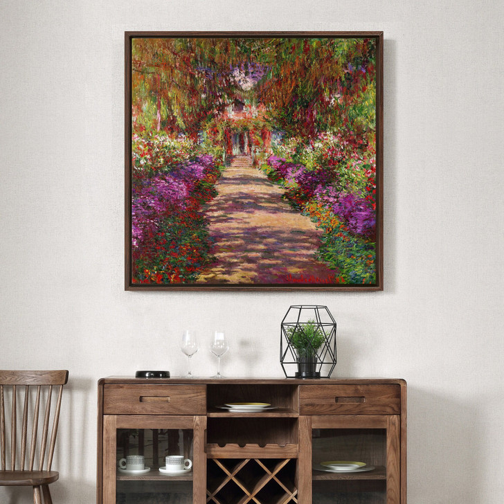 Claude Monet,A Pathway in Monets Garden Giverny,large wall art,framed wall art,canvas wall art,large canvas,M7001