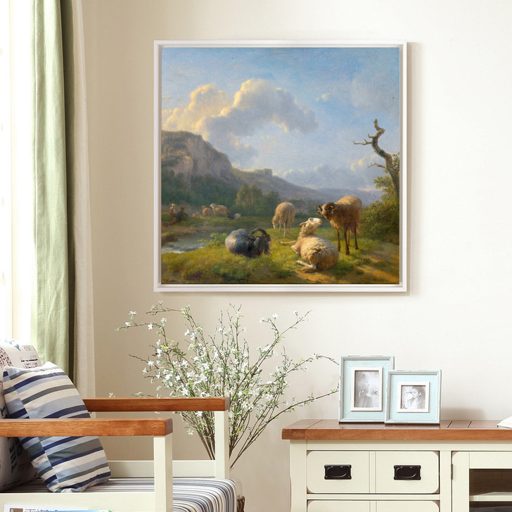 Balthasar Paul Ommeganck,Landscape with Goats and Sheep,large wall art,framed wall art,canvas wall art,large canvas,M6966