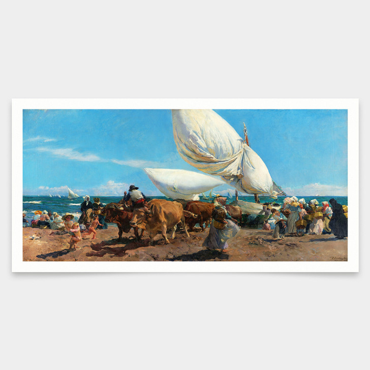 Joaquin Sorolla,The Return from the Fishing, 1898,art prints,Vintage art,canvas wall art,famous art prints,V7840