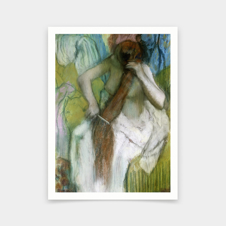 Edgar Degas,Woman Combing her Hair Pastel,art prints,Vintage art,canvas wall art,famous art prints,V5563
