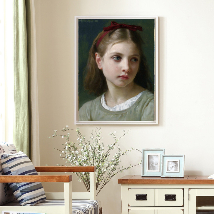 William Adolphe Bouguereau,Portrait Of A Little Girl,1886,large wall art,framed wall art,canvas wall art,large canvas,M6871