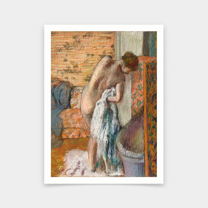 Edgar Degas,Apres le bain,After bath, woman wiping herself,art prints,Vintage art,canvas wall art,famous art prints,V5553