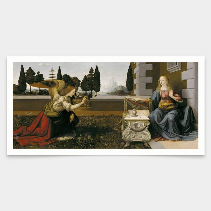 Leonardo Da Vinci,Annunciation,art prints,Vintage art,canvas wall art,famous art prints,V7853