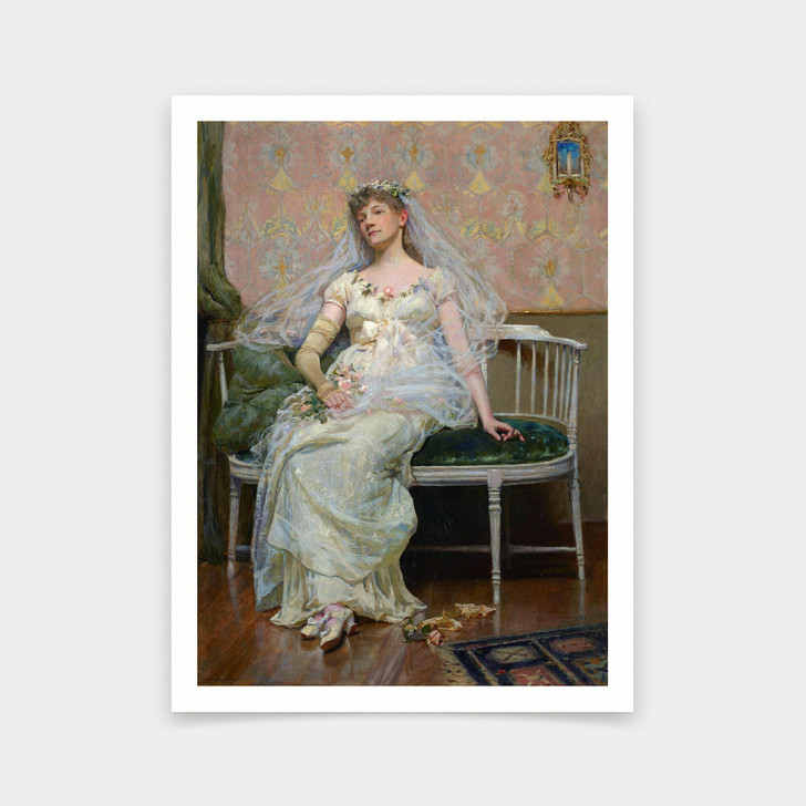 Douglas Volk,After the Reception,Bride portrait,art prints,Vintage art,canvas wall art,famous art prints,V5548