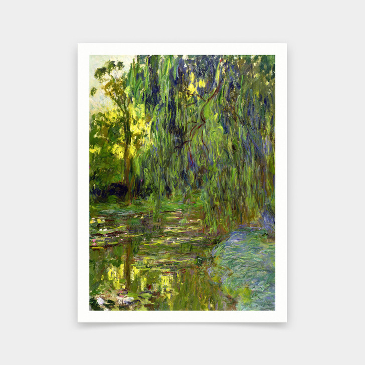 Claude Monet,Weeping Willows The Waterlily Pond at Giverny,art prints,Vintage art,canvas wall art,famous art prints,V5520