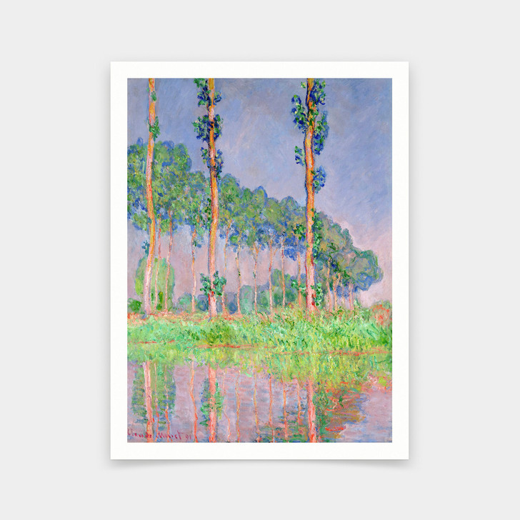 Claude Monet,Poplars, Pink Effect, 1891,art prints,Vintage art,canvas wall art,famous art prints,V5508