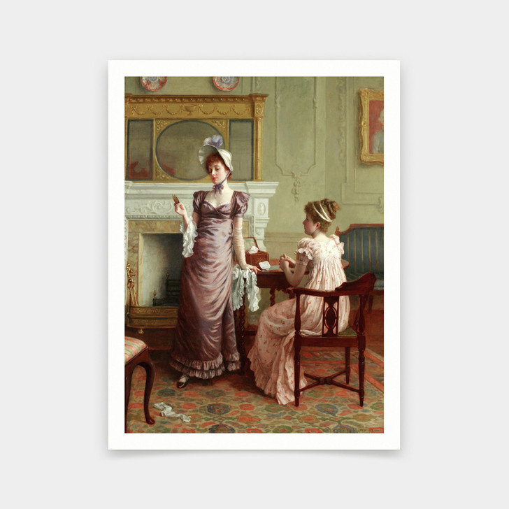 Charles Haigh-Wood,The keepsake,art prints,Vintage art,canvas wall art,famous art prints,V5474