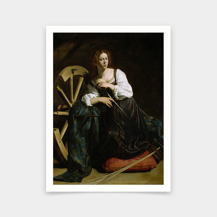 Caravaggio,Catherine of Alexandria,art prints,Vintage art,canvas wall art,famous art prints,V5447