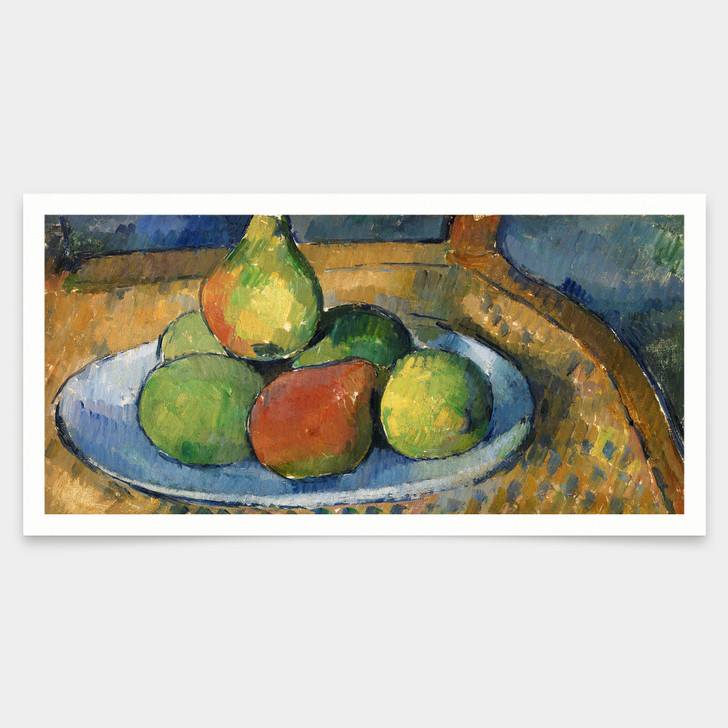 Paul Cezanne,Plate of Fruit on a Chair,art prints,Vintage art,canvas wall art,famous art prints,V7875