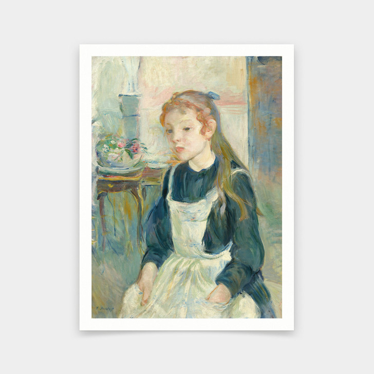 Berthe Morisot,Young Girl with an Apron,art prints,Vintage art,canvas wall art,famous art prints,V5422