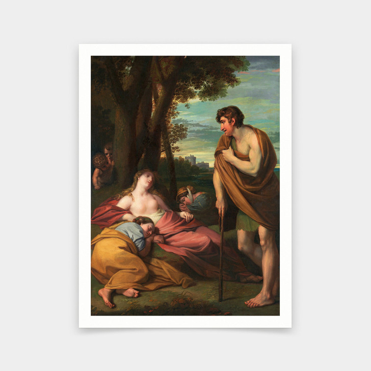 Benjamin West,Cymon and Iphigenia,art prints,Vintage art,canvas wall art,famous art prints,V5403