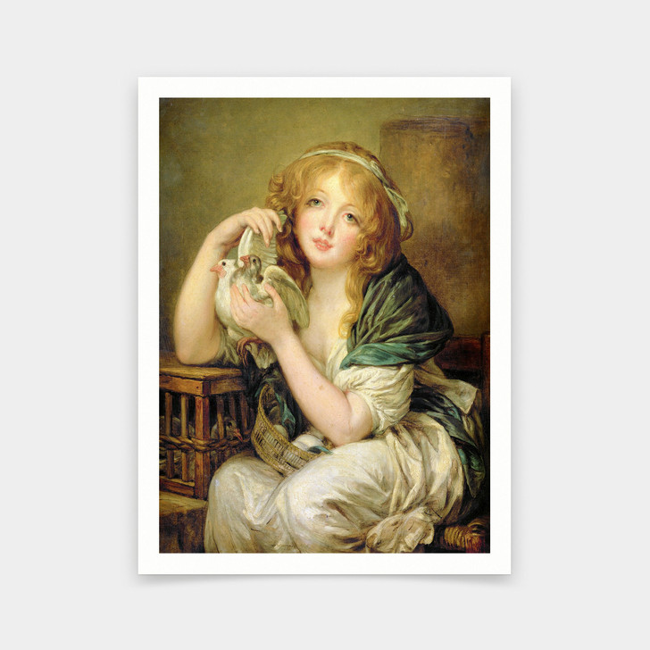 John Constable,Girl with the Doves,art prints,Vintage art,canvas wall art,famous art prints,V6213
