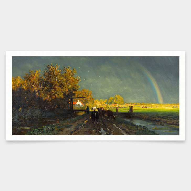 Willem Roelofs,The rainbow,art prints,Vintage art,canvas wall art,famous art prints,V7906