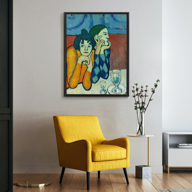 Pablo Picasso,Harlequin and his Companion,large wall art,framed wall art,canvas wall art,large canvas,M6476