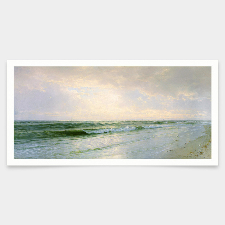 William Trost Richards,Quiet Seascape, 1883,art prints,Vintage art,canvas wall art,famous art prints,V7913