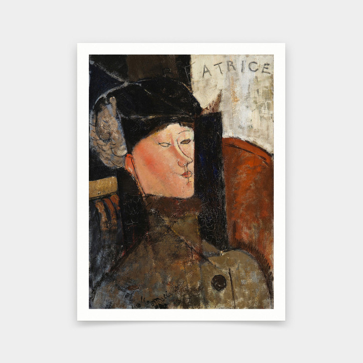 Amedeo Modigliani,Beatrice,art prints,Vintage art,canvas wall art,famous art prints,V5304