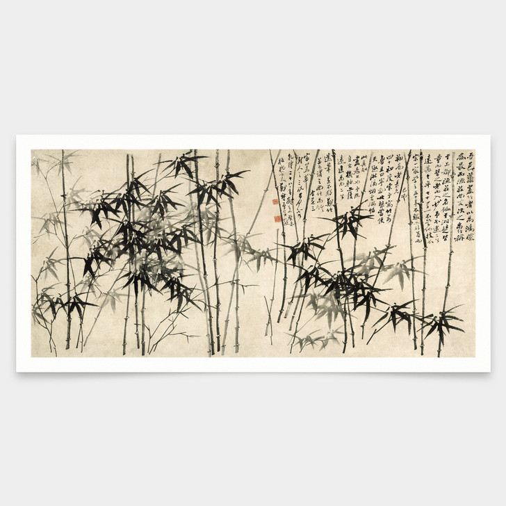 Zheng Banqiao,Chinese Bamboo Art II,Black and White Bamboo canvas,art prints,Vintage art,canvas wall art,famous art prints,V7915